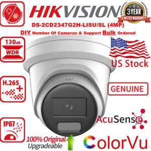 NEW Hikvision Original 4MP ColorVu Acusense MIC DS-2CD2347G2H-LISU/SL IP Camera