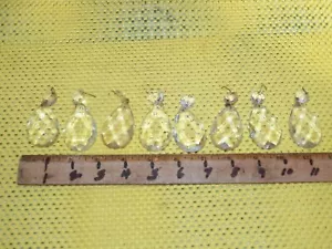 Vintage Lot of 8 Teardrop Chandelier Crystal Prisms - Picture 1 of 6
