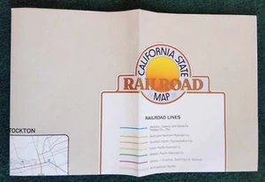 1982 Caltrans California State Railroad Map 36" W x 46" H - Picture 1 of 3