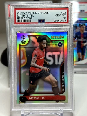 2021 Topps Merlin Mathy Tel RC Refractor PSA 10 - Image 1 of 2