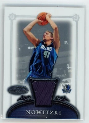 2007 Bowman Sterling Dirk Nowitzki Game Used Patch #14 - Image 1 of 2