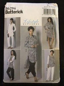 Dress Tunic Pant Shirt Pattern - Butterick B6294 Misses Size 8 10 12 14 16 - Picture 1 of 2