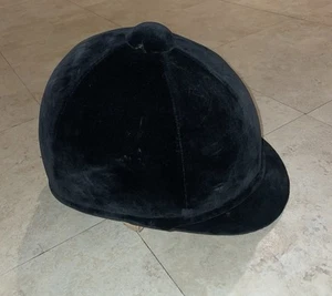 Charles Owen Hampton Velvet Riding Helmet Equestrian Size 7 1/2 $399 Retail - Picture 1 of 6