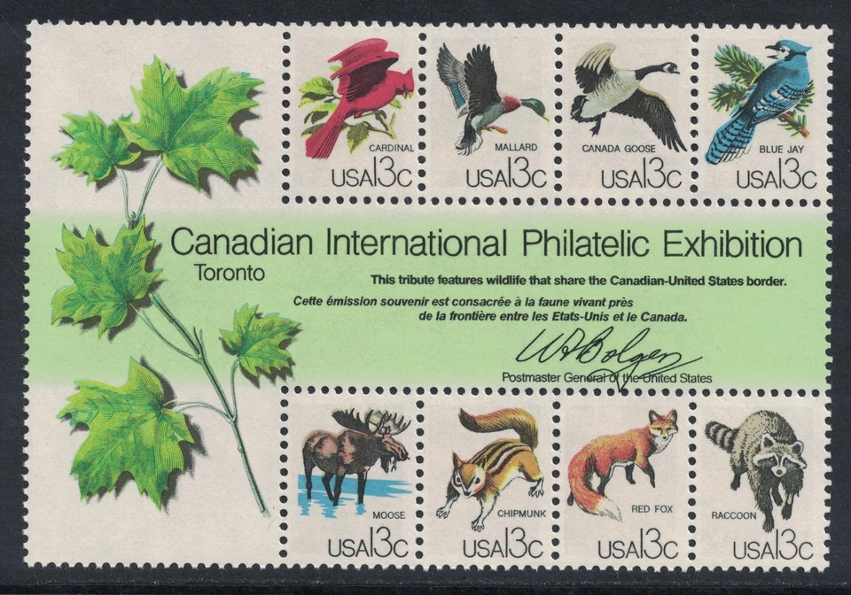 Scott 1757- CAPEX Souvenir Sheet, Wildlife- Block of 8- 13c MNH 1978- mint S/S - Image 1 of 1