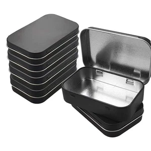Hinged Lid Containers in Classic Black Color Perfect for Small Item Storage - Picture 1 of 10
