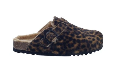 Scholl FAE Neuf F Clog Yena (Impression Animal) - Cuir Avec Cacher Braun - Photo 1/4
