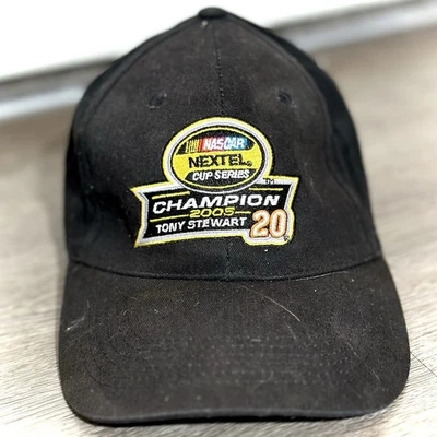 De colección 2005 Tony Stewart NASCAR Nextel Cup Champion Sombrero Winner’s Circle #20 Negro Foto 1 de 4