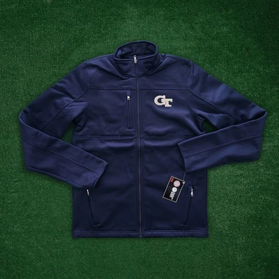 Georgia Tech Yellow Jackets NCAA Youth Boys Navy Full-Zip Tactical Fleece Jacket - Image 1 of 4