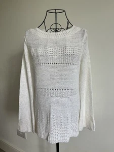 Marks & Spencer Off-White Textured Knitted Jumper - Size M - Picture 1 of 6