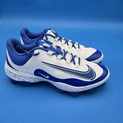 Nike Men 12 Alpha Huarache Elite 4 Low MCS Baseball Cleat White FD6255-106 New - Image 1 of 4