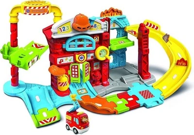 VTech Tut Tut Baby Flitzer Feuerwehrstation 503904 u. Straßen Brückenset 188204 - Bild 1 von 4