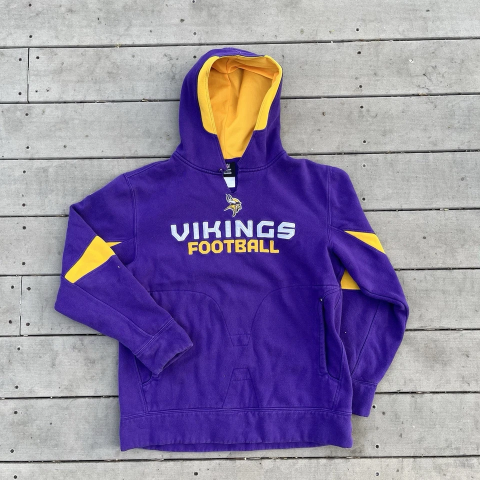 Sudadera con capucha Y2K Minnesota Vikings NFL Reebok Sideline para hombre grande vintage Foto 1 de 4