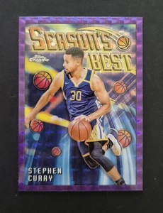 Topps Chrome 2024 Stephen Curry Season's Best Purple Geometric - GSW Warriors - Picture 1 of 2