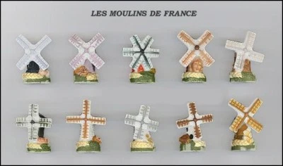 SERIE COMPLETE DE FEVES LES MOULINS DE FRANCE MAT