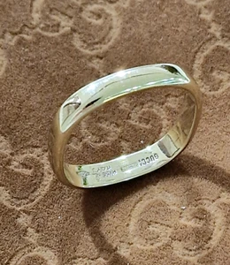 GUCCI Anello fedina quadrata in oro bianco 18 kt 750 misura n 23 - Imagen 1 de 10