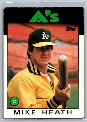 1986 Topps - #148 Mike Heath Oakland Athletics MLB Baseball Card - Image 1 of 2