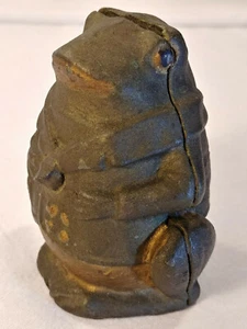 Cast Iron PROFESSOR PUG FROG Still Penny Coin Bank Antique 1905-1912 AC Williams - Picture 1 of 12
