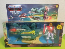 MASTERS OF THE UNIVERSE ORIGINS PRINCE ADAM FIGURE & SKYSLED NEW IN BOX