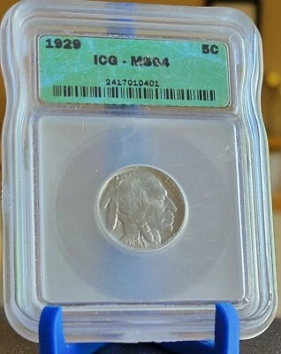1929 Buffalo Nickel ICG  MS 64 - Image 1 of 2