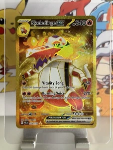 Carta Pokémon Hiper Rara Skeledirge ex 272/193 Paldea Escarlata y Violeta Evolucionada - Imagen 1 de 2