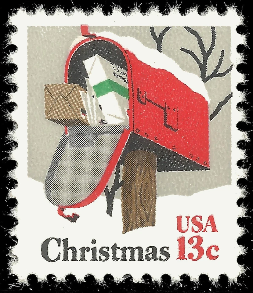 Scott 1730, The 1977 13¢ Christmas Issue - Rural Mail Box - MNH - Image 1 of 1