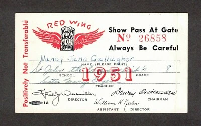 1951 Rochester Red Wings Knot Hole Gang Game Pass Ticket - Image 1 of 2