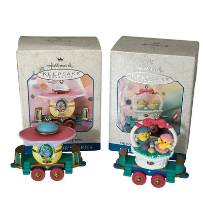 Винтажные пасхальные украшения Hallmark Cottontail Express коллекционная серия #3 #4 - Изображение 1 из 4