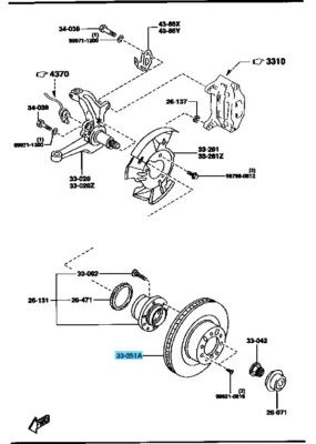 Juego de placa de disco frontal genuina MAZDA MAZDA RX-7 FD3S R & L F124-33-25XA x2 OEM Foto 1 de 3