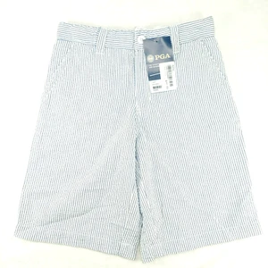 Garb PGA Golf Youth Boys Shorts Size M [Stripes] Model Davis New With Tags - Picture 1 of 12