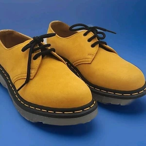 Dr Martens 1461 Iced II Leather Derby Shoes golden yellow Women's Size 8 Men's 7 - Picture 1 of 9