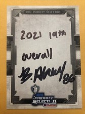 Beau Akey Signed OHL Priority Selection Card 2023 NHL Draft Barrie Colts 1
