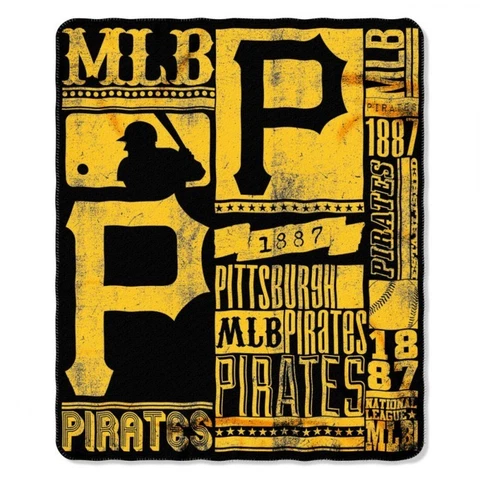 Pittsburgh Pirates MLB Northwest 50"x60" Strength Fleece Throw Blanket FREE Cover