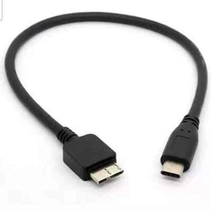 6ft USB 3.1 Gen 1 USB-C Male to Micro-USB B male ext. HD cable black Gold Con. - Picture 1 of 3