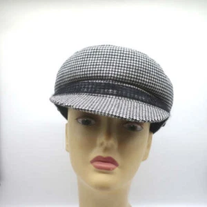 Maison Michel New Abby Hat White/Black Houndstooth Wool-Cashmere Size Medium - Picture 1 of 6