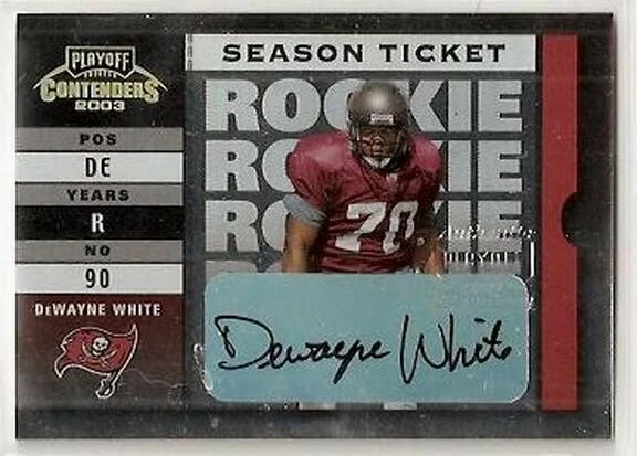 DeWayne White Buccaneers Louisville 2003 Playoff Contenders RC AUTO 68/524 - Image 1 of 1