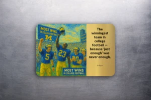 3x2 Sports Michigan Wolverines (MOST WINS) Fridge Refrigerator Magnet (D.Romeo) - Picture 1 of 1