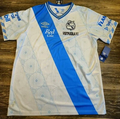 Camiseta de fútbol local Umbro Puebla FC 21/22 NUEVA CON ETIQUETAS para hombre talla 2XL rara Foto 1 de 4
