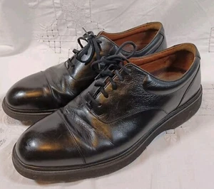 Rockport Dessport Men's Size 8 1/2 Black Vibram Sole Comfort Dress Shoes Leather - Picture 1 of 7