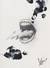 Mouth By Crist Espiritu, Acrylic And Graphite On Paper, Street Art.