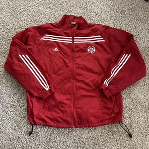 Giacca a vento Adidas Boston Red Sox vintage uomo full zip nylon rosso XXL - Foto 1 di 15