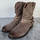 Corso Como Seaton Womens Boots Tan Suede Slouchy Harness Size 9