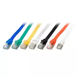 Patchkabel Flachkabel Slim Cat.6A U/FTP RJ45 TV Netzwerk LAN 7 Farben 0,25m-5m - Bild 1 von 15