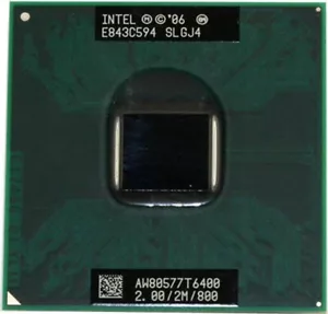 INTEL CORE 2 DUO MOBILE T6400 2GHZ SOCKET PGA478 2-CORE LAPTOP PROCESSOR SLGJ4 - Picture 1 of 1