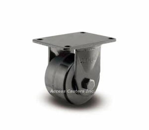 20TM03201R 3" Rigid Business Machine Plate Caster Phenolic Wheel 700 lb Capacity - Picture 1 of 4