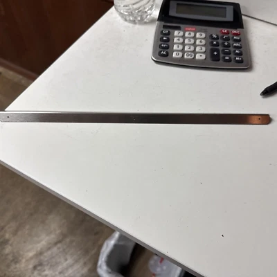 Bar Stool Kick Plate Protector Brushed Stainless Steel L shaped 1/2" x 1/2" x 14 - Image 1 of 2