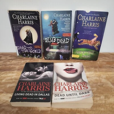 Charlaine Harris Books 1-5 Sookie Stackhouse Paperback Book TrueBlood Vampire  - Image 1 of 4