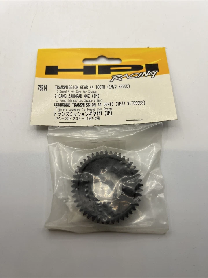HPI Savage 44 Tooth 32 Pitch First Gear Fits 2 Speed Plastic Black 76914 (H4) - Image 1 of 1