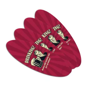 Drinking Because Not Just Isn't Option Oval Nail File Emery Board 4 Pack - Imagen 1 de 4