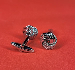 Timeless Knot Design Cufflinks - Unique Gift for Men Formal & Business Wear - Picture 1 of 9