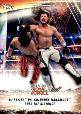 2019 Topps WWE Summerslam #59 AJ Styles vs. Shinsuke Nakamura Goes the Distance - Image 1 of 2